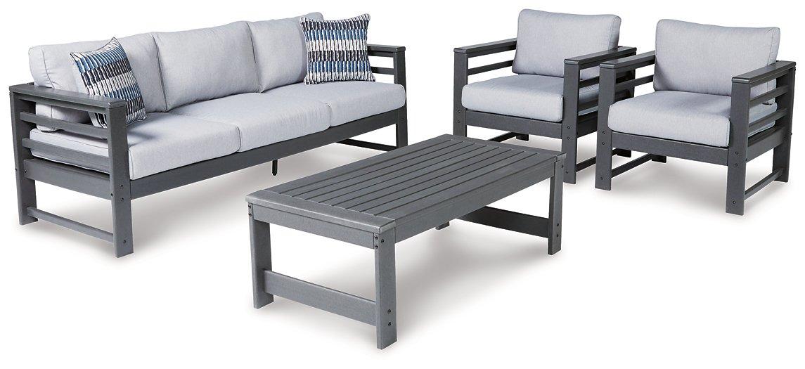 Amora Outdoor Seating Set - Premium Outdoor Table Set from Ashley Furniture - Just $795.59! Shop now at Furniture Wholesale Plus  We are the best furniture store in Nashville, Hendersonville, Goodlettsville, Madison, Antioch, Mount Juliet, Lebanon, Gallatin, Springfield, Murfreesboro, Franklin, Brentwood