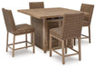 Walton Bridge Outdoor Bar Set - Premium Outdoor Dining Set from Ashley Furniture - Just $2813.88! Shop now at Furniture Wholesale Plus  We are the best furniture store in Nashville, Hendersonville, Goodlettsville, Madison, Antioch, Mount Juliet, Lebanon, Gallatin, Springfield, Murfreesboro, Franklin, Brentwood