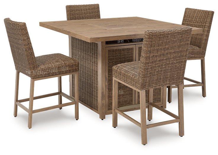 Walton Bridge Outdoor Bar Set - Premium Outdoor Dining Set from Ashley Furniture - Just $2813.88! Shop now at Furniture Wholesale Plus  We are the best furniture store in Nashville, Hendersonville, Goodlettsville, Madison, Antioch, Mount Juliet, Lebanon, Gallatin, Springfield, Murfreesboro, Franklin, Brentwood