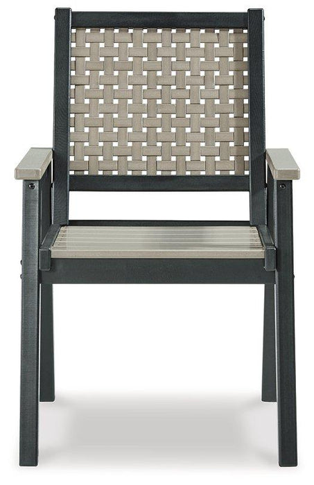 Mount Valley Arm Chair (set Of 2) - Premium Outdoor Dining Chair from Ashley Furniture - Just $476.64! Shop now at Furniture Wholesale Plus  We are the best furniture store in Nashville, Hendersonville, Goodlettsville, Madison, Antioch, Mount Juliet, Lebanon, Gallatin, Springfield, Murfreesboro, Franklin, Brentwood