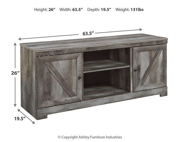 Wynnlow 63" TV Stand - Premium Entertainment Center from Ashley Furniture - Just $323.80! Shop now at Furniture Wholesale Plus  We are the best furniture store in Nashville, Hendersonville, Goodlettsville, Madison, Antioch, Mount Juliet, Lebanon, Gallatin, Springfield, Murfreesboro, Franklin, Brentwood