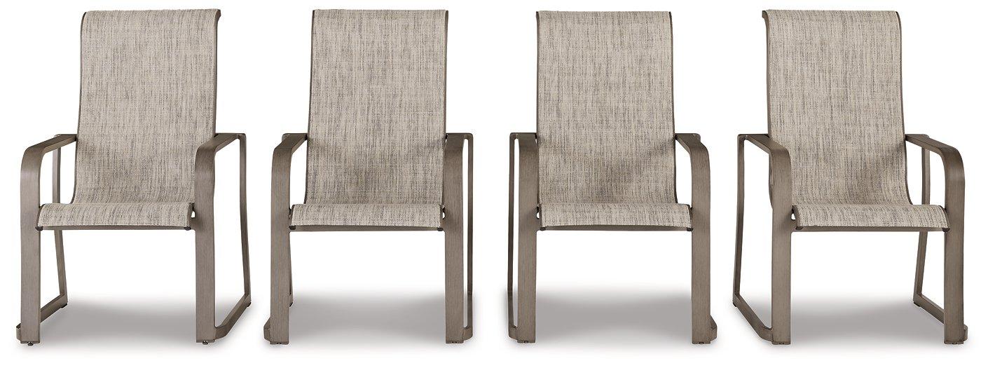 Beach Front Sling Arm Chair (Set of 4) - Premium Outdoor Dining Chair from Ashley Furniture - Just $993.48! Shop now at Furniture Wholesale Plus  We are the best furniture store in Nashville, Hendersonville, Goodlettsville, Madison, Antioch, Mount Juliet, Lebanon, Gallatin, Springfield, Murfreesboro, Franklin, Brentwood