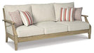 Clare View Sofa with Cushion - Premium Outdoor Seating from Ashley Furniture - Just $1000.64! Shop now at Furniture Wholesale Plus  We are the best furniture store in Nashville, Hendersonville, Goodlettsville, Madison, Antioch, Mount Juliet, Lebanon, Gallatin, Springfield, Murfreesboro, Franklin, Brentwood