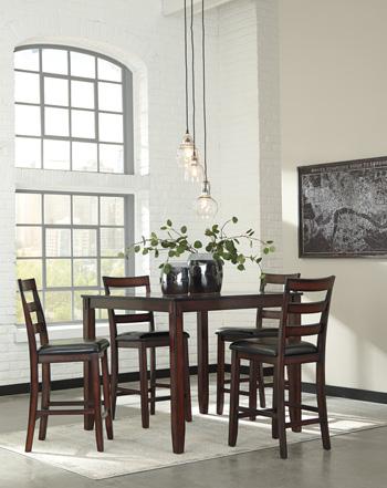 Coviar Counter Height Dining Table and Bar Stools (Set of 5) - Premium Counter Height Table from Ashley Furniture - Just $456.53! Shop now at Furniture Wholesale Plus  We are the best furniture store in Nashville, Hendersonville, Goodlettsville, Madison, Antioch, Mount Juliet, Lebanon, Gallatin, Springfield, Murfreesboro, Franklin, Brentwood