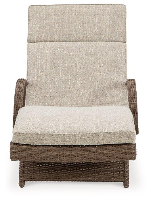 Beachcroft Outdoor Chaise Lounge with Cushion - Premium Outdoor Seating from Ashley Furniture - Just $440.06! Shop now at Furniture Wholesale Plus  We are the best furniture store in Nashville, Hendersonville, Goodlettsville, Madison, Antioch, Mount Juliet, Lebanon, Gallatin, Springfield, Murfreesboro, Franklin, Brentwood