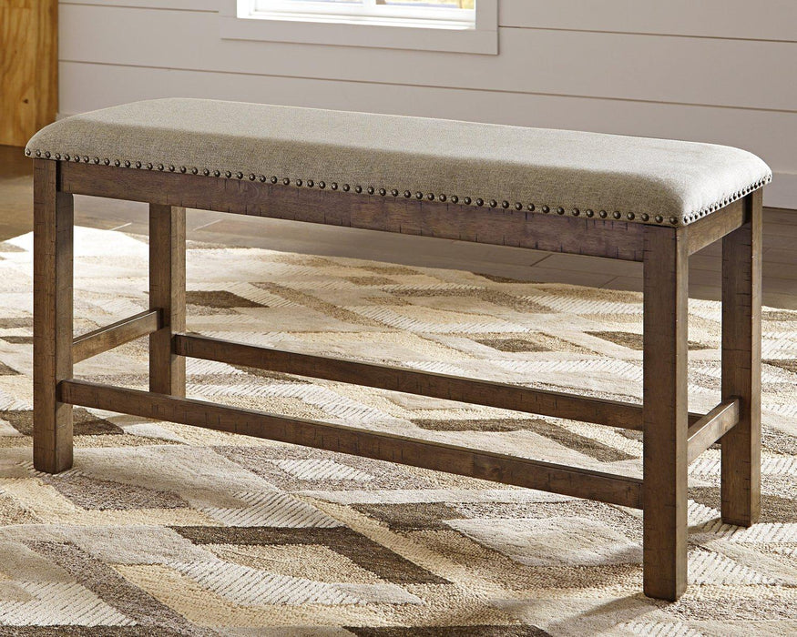 Moriville Counter Height Dining Bench - Premium Bench from Ashley Furniture - Just $164.91! Shop now at Furniture Wholesale Plus  We are the best furniture store in Nashville, Hendersonville, Goodlettsville, Madison, Antioch, Mount Juliet, Lebanon, Gallatin, Springfield, Murfreesboro, Franklin, Brentwood