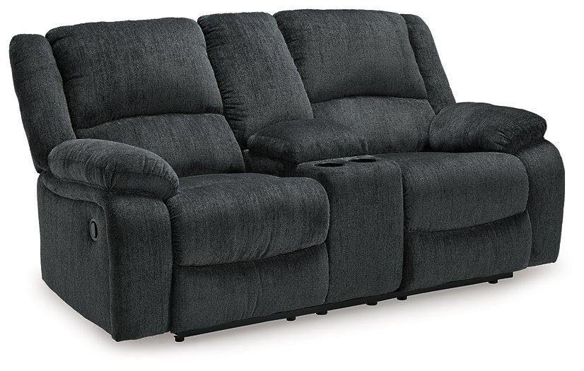 Draycoll Reclining Loveseat with Console - Premium Loveseat from Ashley Furniture - Just $715.93! Shop now at Furniture Wholesale Plus  We are the best furniture store in Nashville, Hendersonville, Goodlettsville, Madison, Antioch, Mount Juliet, Lebanon, Gallatin, Springfield, Murfreesboro, Franklin, Brentwood