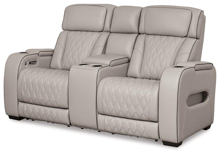 Boyington Power Reclining Loveseat with Console - Premium Loveseat from Ashley Furniture - Just $2061.17! Shop now at Furniture Wholesale Plus  We are the best furniture store in Nashville, Hendersonville, Goodlettsville, Madison, Antioch, Mount Juliet, Lebanon, Gallatin, Springfield, Murfreesboro, Franklin, Brentwood