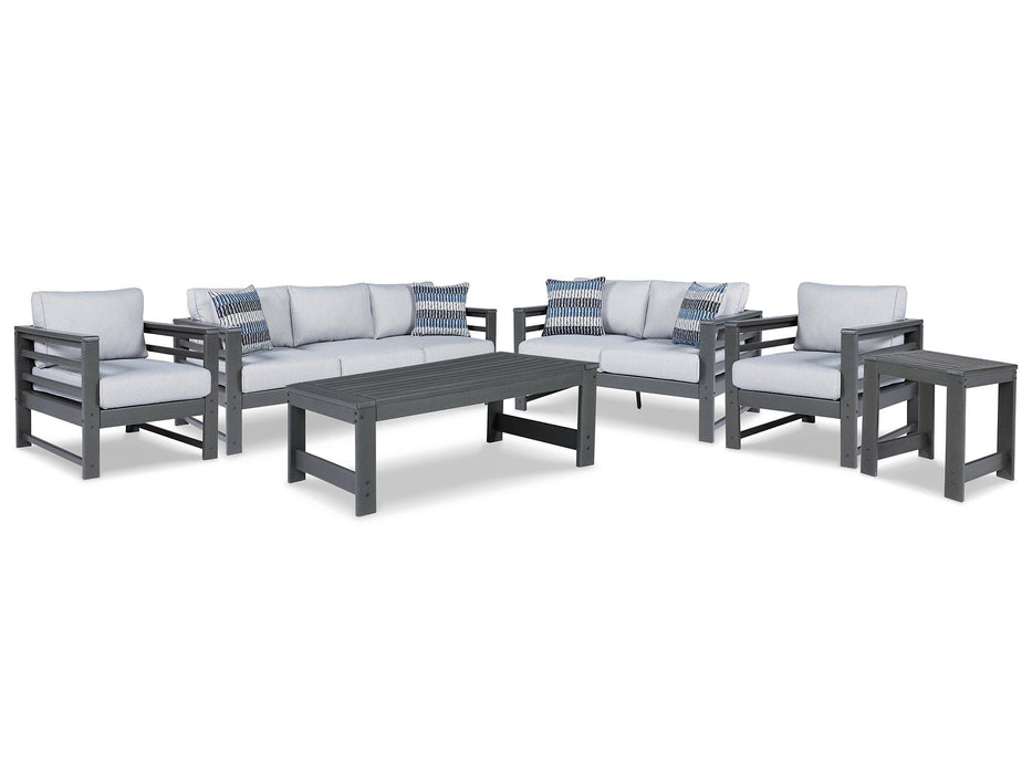 Amora Outdoor Seating Set - Premium Outdoor Table Set from Ashley Furniture - Just $795.59! Shop now at Furniture Wholesale Plus  We are the best furniture store in Nashville, Hendersonville, Goodlettsville, Madison, Antioch, Mount Juliet, Lebanon, Gallatin, Springfield, Murfreesboro, Franklin, Brentwood