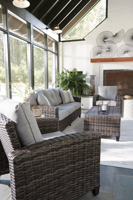 Cloverbrooke 4-Piece Outdoor Conversation Set - Premium Outdoor Seating Set from Ashley Furniture - Just $1517.08! Shop now at Furniture Wholesale Plus  We are the best furniture store in Nashville, Hendersonville, Goodlettsville, Madison, Antioch, Mount Juliet, Lebanon, Gallatin, Springfield, Murfreesboro, Franklin, Brentwood