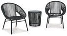 Mandarin Cape Outdoor Table and Chairs (Set of 3) - Premium Outdoor Seating Set from Ashley Furniture - Just $249.38! Shop now at Furniture Wholesale Plus  We are the best furniture store in Nashville, Hendersonville, Goodlettsville, Madison, Antioch, Mount Juliet, Lebanon, Gallatin, Springfield, Murfreesboro, Franklin, Brentwood