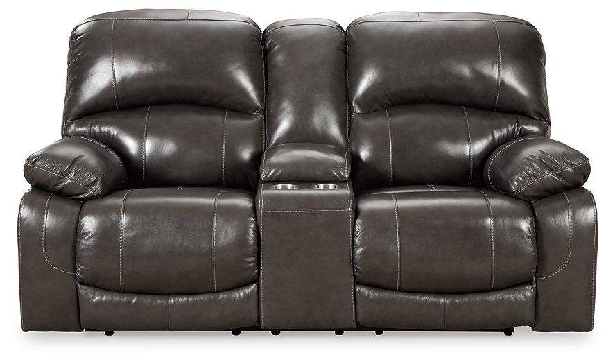 Hallstrung Power Reclining Loveseat with Console - Premium Loveseat from Ashley Furniture - Just $1503.30! Shop now at Furniture Wholesale Plus  We are the best furniture store in Nashville, Hendersonville, Goodlettsville, Madison, Antioch, Mount Juliet, Lebanon, Gallatin, Springfield, Murfreesboro, Franklin, Brentwood