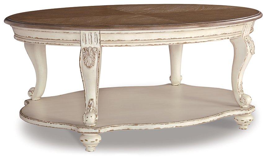 Realyn Coffee Table - Premium Cocktail Table from Ashley Furniture - Just $333.88! Shop now at Furniture Wholesale Plus  We are the best furniture store in Nashville, Hendersonville, Goodlettsville, Madison, Antioch, Mount Juliet, Lebanon, Gallatin, Springfield, Murfreesboro, Franklin, Brentwood