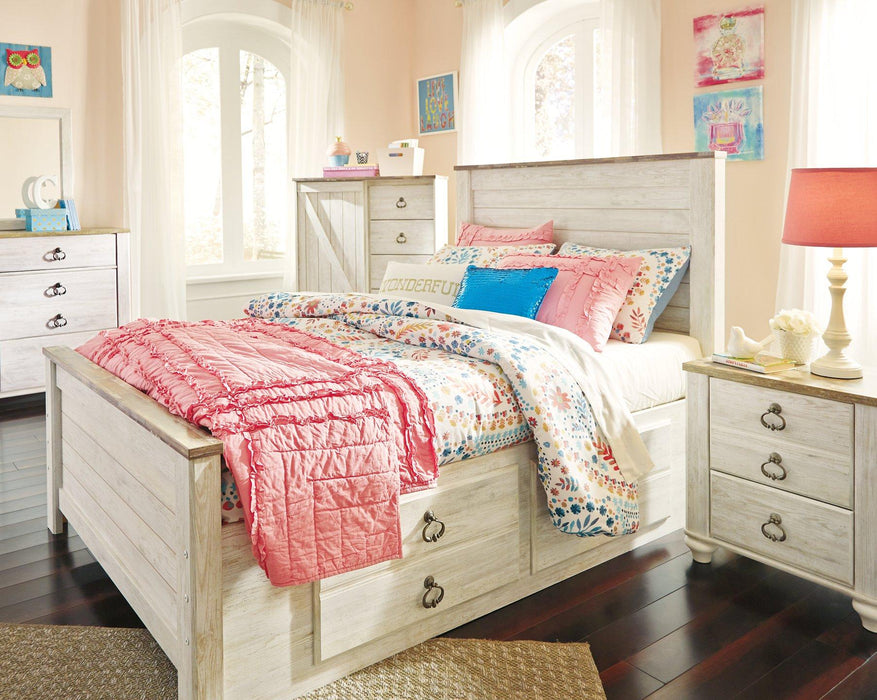 Willowton Bed with 2 Storage Drawers - Premium Bed from Ashley Furniture - Just $492.75! Shop now at Furniture Wholesale Plus  We are the best furniture store in Nashville, Hendersonville, Goodlettsville, Madison, Antioch, Mount Juliet, Lebanon, Gallatin, Springfield, Murfreesboro, Franklin, Brentwood