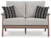 Emmeline Outdoor Loveseat with Cushion - Premium Outdoor Seating from Ashley Furniture - Just $880.12! Shop now at Furniture Wholesale Plus  We are the best furniture store in Nashville, Hendersonville, Goodlettsville, Madison, Antioch, Mount Juliet, Lebanon, Gallatin, Springfield, Murfreesboro, Franklin, Brentwood