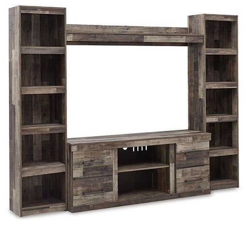 Derekson 4-Piece Entertainment Center - Premium Entertainment Center from Ashley Furniture - Just $448.07! Shop now at Furniture Wholesale Plus  We are the best furniture store in Nashville, Hendersonville, Goodlettsville, Madison, Antioch, Mount Juliet, Lebanon, Gallatin, Springfield, Murfreesboro, Franklin, Brentwood