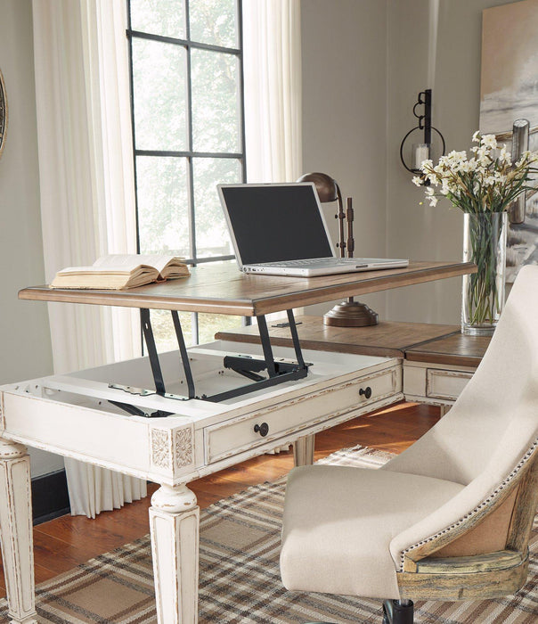 Realyn 2-Piece Home Office Lift Top Desk - Premium Desk from Ashley Furniture - Just $788.35! Shop now at Furniture Wholesale Plus  We are the best furniture store in Nashville, Hendersonville, Goodlettsville, Madison, Antioch, Mount Juliet, Lebanon, Gallatin, Springfield, Murfreesboro, Franklin, Brentwood