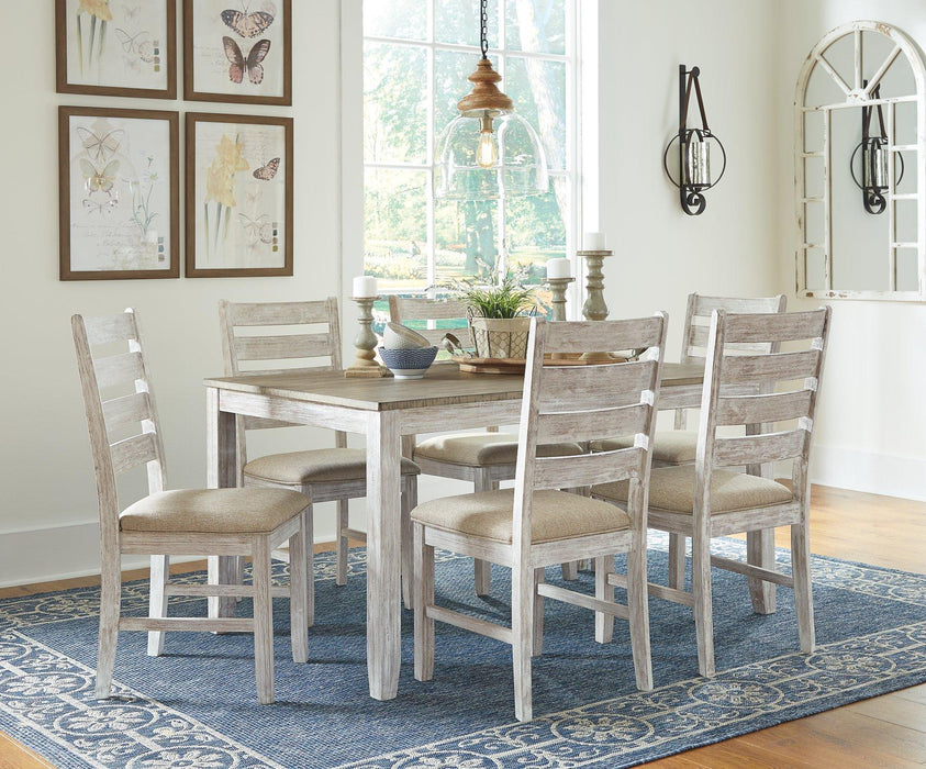 Skempton Dining Table and Chairs (Set of 7) - Premium Dining Table from Ashley Furniture - Just $663.66! Shop now at Furniture Wholesale Plus  We are the best furniture store in Nashville, Hendersonville, Goodlettsville, Madison, Antioch, Mount Juliet, Lebanon, Gallatin, Springfield, Murfreesboro, Franklin, Brentwood