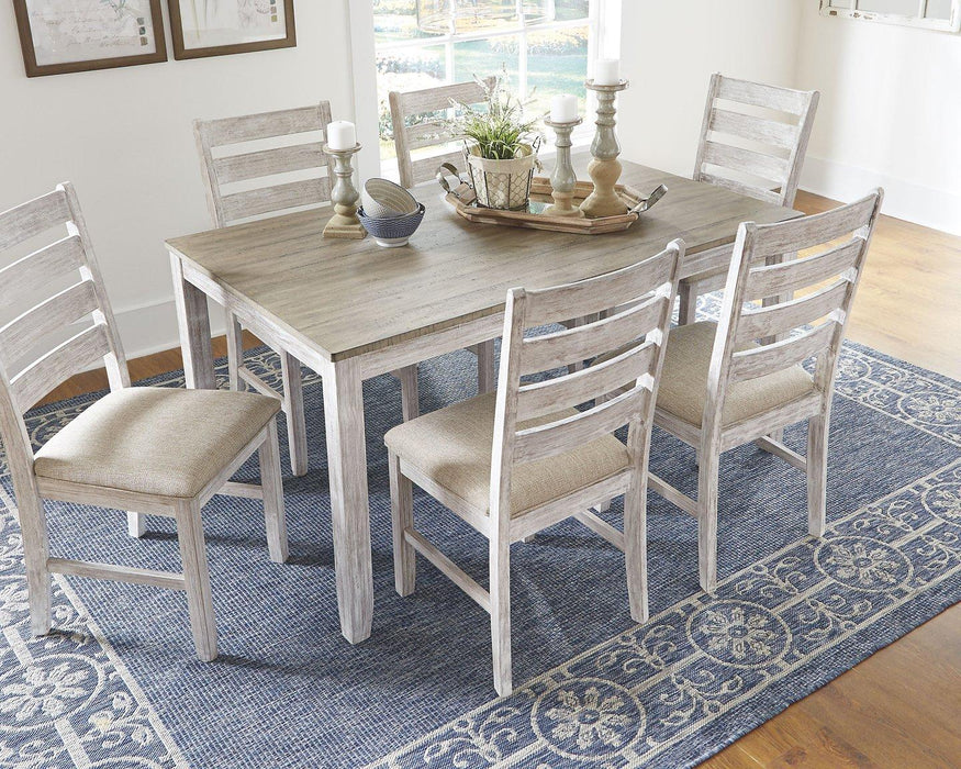 Skempton Dining Table and Chairs (Set of 7) - Premium Dining Table from Ashley Furniture - Just $663.66! Shop now at Furniture Wholesale Plus  We are the best furniture store in Nashville, Hendersonville, Goodlettsville, Madison, Antioch, Mount Juliet, Lebanon, Gallatin, Springfield, Murfreesboro, Franklin, Brentwood