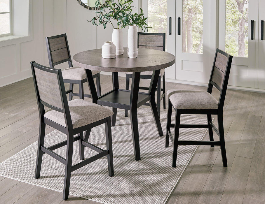 Corloda Counter Height Dining Table and 4 Barstools (Set of 5) - Premium Counter Height Table from Ashley Furniture - Just $538.97! Shop now at Furniture Wholesale Plus  We are the best furniture store in Nashville, Hendersonville, Goodlettsville, Madison, Antioch, Mount Juliet, Lebanon, Gallatin, Springfield, Murfreesboro, Franklin, Brentwood