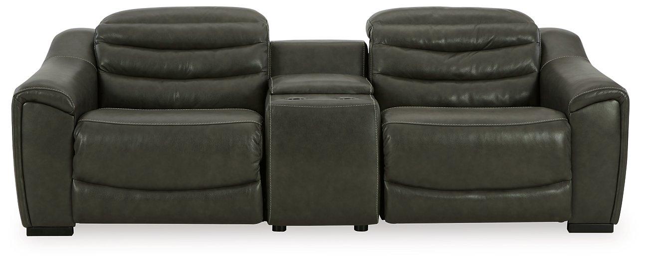 Center Line 3-Piece Power Reclining Loveseat with Console - Premium Sectional from Ashley Furniture - Just $1911.58! Shop now at Furniture Wholesale Plus  We are the best furniture store in Nashville, Hendersonville, Goodlettsville, Madison, Antioch, Mount Juliet, Lebanon, Gallatin, Springfield, Murfreesboro, Franklin, Brentwood