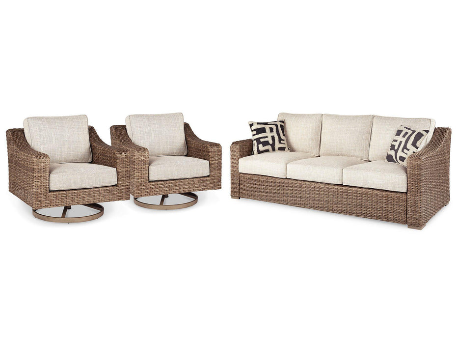 Beachcroft Outdoor Seating Set - Premium Outdoor Seating Set from Ashley Furniture - Just $2699.90! Shop now at Furniture Wholesale Plus  We are the best furniture store in Nashville, Hendersonville, Goodlettsville, Madison, Antioch, Mount Juliet, Lebanon, Gallatin, Springfield, Murfreesboro, Franklin, Brentwood