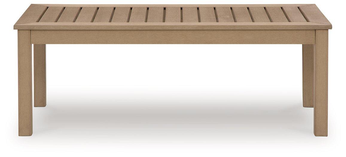 Hallow Creek Outdoor Coffee Table - Premium Outdoor Cocktail Table from Ashley Furniture - Just $307.40! Shop now at Furniture Wholesale Plus  We are the best furniture store in Nashville, Hendersonville, Goodlettsville, Madison, Antioch, Mount Juliet, Lebanon, Gallatin, Springfield, Murfreesboro, Franklin, Brentwood