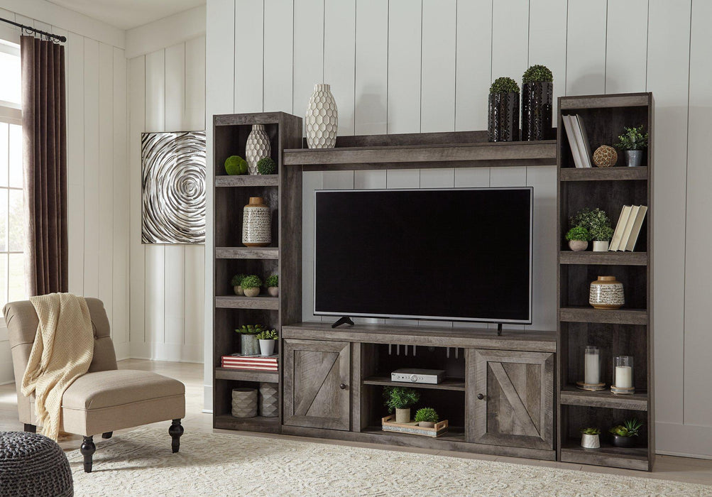 Wynnlow 4-Piece Entertainment Center - Premium Entertainment Center from Ashley Furniture - Just $448.07! Shop now at Furniture Wholesale Plus  We are the best furniture store in Nashville, Hendersonville, Goodlettsville, Madison, Antioch, Mount Juliet, Lebanon, Gallatin, Springfield, Murfreesboro, Franklin, Brentwood