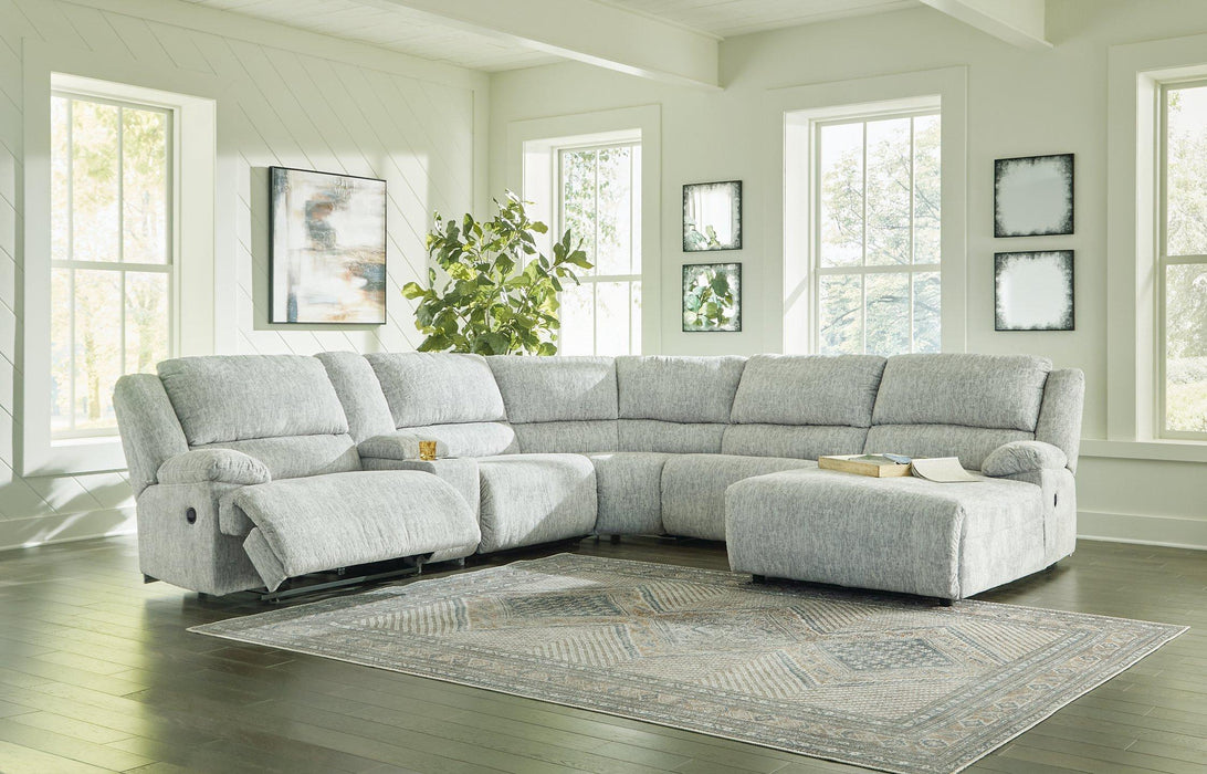 McClelland Reclining Sectional with Chaise - Premium Sectional from Ashley Furniture - Just $1521.90! Shop now at Furniture Wholesale Plus  We are the best furniture store in Nashville, Hendersonville, Goodlettsville, Madison, Antioch, Mount Juliet, Lebanon, Gallatin, Springfield, Murfreesboro, Franklin, Brentwood