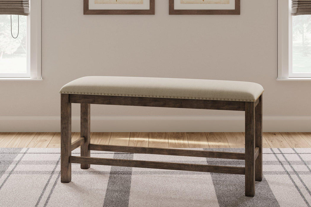 Moriville Counter Height Dining Bench - Premium Bench from Ashley Furniture - Just $164.91! Shop now at Furniture Wholesale Plus  We are the best furniture store in Nashville, Hendersonville, Goodlettsville, Madison, Antioch, Mount Juliet, Lebanon, Gallatin, Springfield, Murfreesboro, Franklin, Brentwood