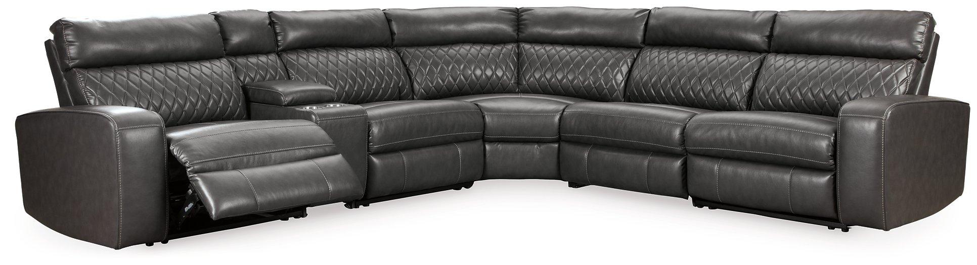 Samperstone Power Reclining Sectional - Premium Sectional from Ashley Furniture - Just $1137.86! Shop now at Furniture Wholesale Plus  We are the best furniture store in Nashville, Hendersonville, Goodlettsville, Madison, Antioch, Mount Juliet, Lebanon, Gallatin, Springfield, Murfreesboro, Franklin, Brentwood