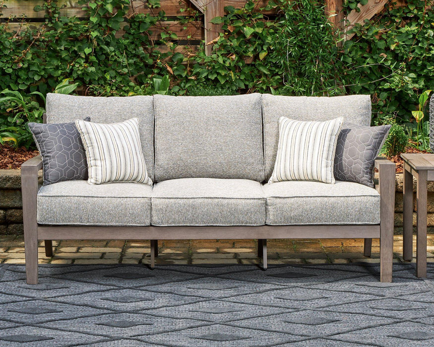 Hillside Barn Outdoor Sofa with Cushion - Premium Outdoor Seating from Ashley Furniture - Just $1682.08! Shop now at Furniture Wholesale Plus  We are the best furniture store in Nashville, Hendersonville, Goodlettsville, Madison, Antioch, Mount Juliet, Lebanon, Gallatin, Springfield, Murfreesboro, Franklin, Brentwood