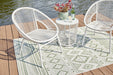 Mandarin Cape Outdoor Table and Chairs (Set of 3) - Premium Outdoor Seating Set from Ashley Furniture - Just $249.38! Shop now at Furniture Wholesale Plus  We are the best furniture store in Nashville, Hendersonville, Goodlettsville, Madison, Antioch, Mount Juliet, Lebanon, Gallatin, Springfield, Murfreesboro, Franklin, Brentwood