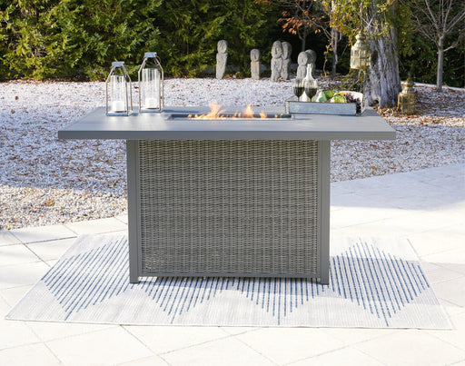 Palazzo Outdoor Bar Table with Fire Pit - Premium Outdoor Pub Table w/FP from Ashley Furniture - Just $1449.07! Shop now at Furniture Wholesale Plus  We are the best furniture store in Nashville, Hendersonville, Goodlettsville, Madison, Antioch, Mount Juliet, Lebanon, Gallatin, Springfield, Murfreesboro, Franklin, Brentwood