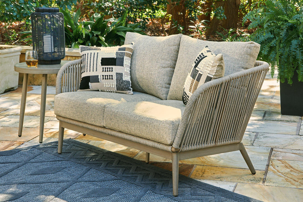 Swiss Valley Outdoor Upholstery Set - Premium Outdoor Seating Set from Ashley Furniture - Just $1771.30! Shop now at Furniture Wholesale Plus  We are the best furniture store in Nashville, Hendersonville, Goodlettsville, Madison, Antioch, Mount Juliet, Lebanon, Gallatin, Springfield, Murfreesboro, Franklin, Brentwood