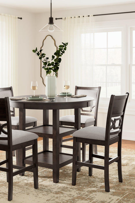 Langwest Counter Height Dining Table and 4 Barstools (Set of 5) - Premium Counter Height Table from Ashley Furniture - Just $538.97! Shop now at Furniture Wholesale Plus  We are the best furniture store in Nashville, Hendersonville, Goodlettsville, Madison, Antioch, Mount Juliet, Lebanon, Gallatin, Springfield, Murfreesboro, Franklin, Brentwood