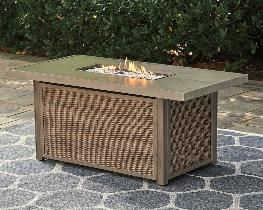 Beachcroft Fire Pit Table - Premium Outdoor Fire Pit Table from Ashley Furniture - Just $1351.59! Shop now at Furniture Wholesale Plus  We are the best furniture store in Nashville, Hendersonville, Goodlettsville, Madison, Antioch, Mount Juliet, Lebanon, Gallatin, Springfield, Murfreesboro, Franklin, Brentwood