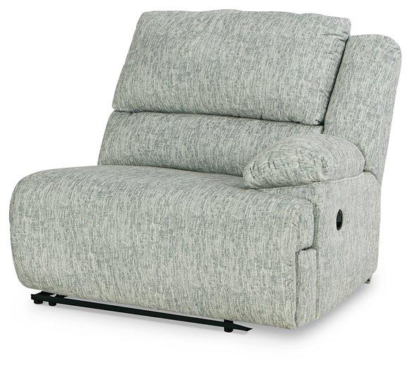 McClelland Reclining Sectional Loveseat with Console - Premium Sectional from Ashley Furniture - Just $1288.40! Shop now at Furniture Wholesale Plus  We are the best furniture store in Nashville, Hendersonville, Goodlettsville, Madison, Antioch, Mount Juliet, Lebanon, Gallatin, Springfield, Murfreesboro, Franklin, Brentwood