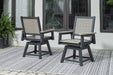 Mount Valley Swivel Chair (Set of 2) - Premium Outdoor Dining Chair from Ashley Furniture - Just $726.02! Shop now at Furniture Wholesale Plus  We are the best furniture store in Nashville, Hendersonville, Goodlettsville, Madison, Antioch, Mount Juliet, Lebanon, Gallatin, Springfield, Murfreesboro, Franklin, Brentwood