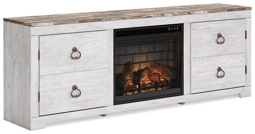 Willowton 72" TV Stand with Electric Fireplace - Premium TV Stand from Ashley Furniture - Just $547.04! Shop now at Furniture Wholesale Plus  We are the best furniture store in Nashville, Hendersonville, Goodlettsville, Madison, Antioch, Mount Juliet, Lebanon, Gallatin, Springfield, Murfreesboro, Franklin, Brentwood