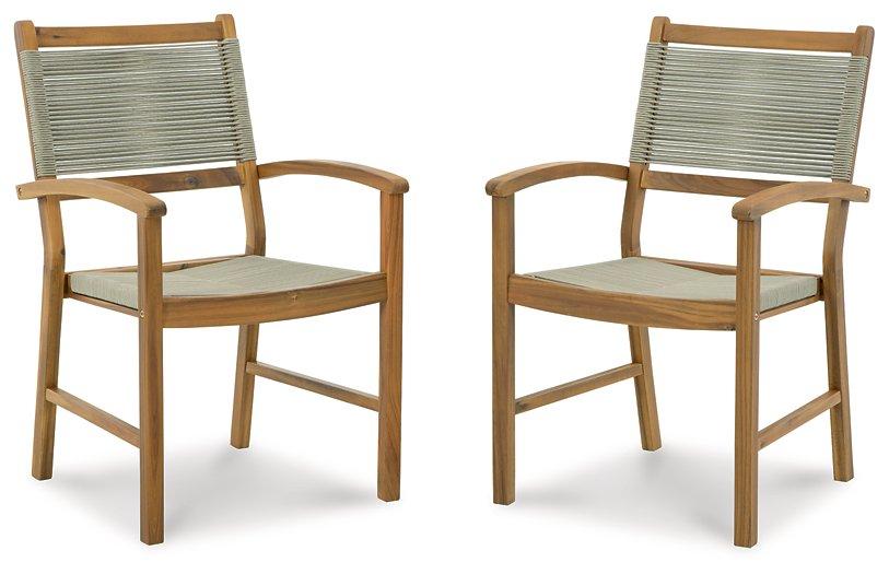 Janiyah Outdoor Dining Arm Chair (Set of 2) - Premium Outdoor Dining Chair from Ashley Furniture - Just $279.55! Shop now at Furniture Wholesale Plus  We are the best furniture store in Nashville, Hendersonville, Goodlettsville, Madison, Antioch, Mount Juliet, Lebanon, Gallatin, Springfield, Murfreesboro, Franklin, Brentwood