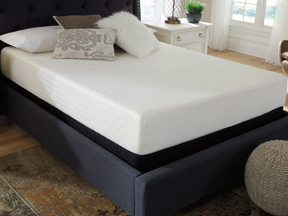 10 Inch Chime Memory Foam Mattress Set - Premium Mattress Set from Ashley Furniture - Just $414.29! Shop now at Furniture Wholesale Plus  We are the best furniture store in Nashville, Hendersonville, Goodlettsville, Madison, Antioch, Mount Juliet, Lebanon, Gallatin, Springfield, Murfreesboro, Franklin, Brentwood