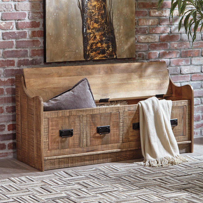 Garrettville Storage Bench - Premium Bench from Ashley Furniture - Just $377.14! Shop now at Furniture Wholesale Plus  We are the best furniture store in Nashville, Hendersonville, Goodlettsville, Madison, Antioch, Mount Juliet, Lebanon, Gallatin, Springfield, Murfreesboro, Franklin, Brentwood