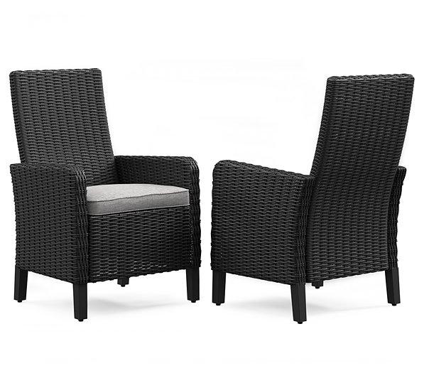 Beachcroft Outdoor Arm Chair with Cushion (Set of 2) - Premium Outdoor Dining Chair from Ashley Furniture - Just $770.66! Shop now at Furniture Wholesale Plus  We are the best furniture store in Nashville, Hendersonville, Goodlettsville, Madison, Antioch, Mount Juliet, Lebanon, Gallatin, Springfield, Murfreesboro, Franklin, Brentwood