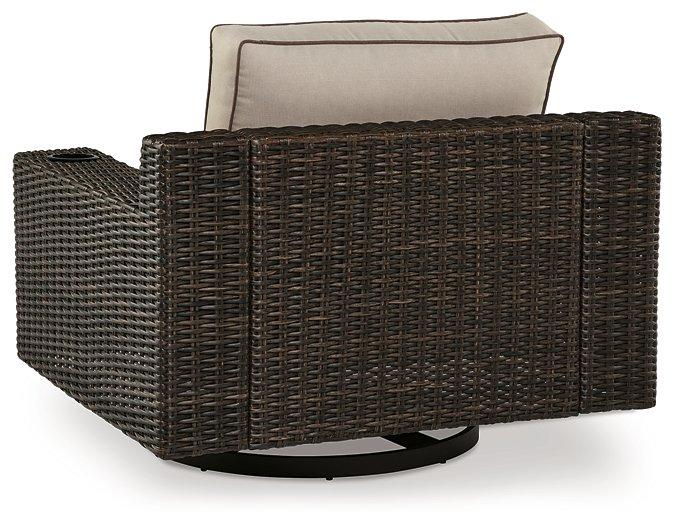 Coastline Bay Outdoor Swivel Lounge with Cushion - Premium Outdoor Seating from Ashley Furniture - Just $711.93! Shop now at Furniture Wholesale Plus  We are the best furniture store in Nashville, Hendersonville, Goodlettsville, Madison, Antioch, Mount Juliet, Lebanon, Gallatin, Springfield, Murfreesboro, Franklin, Brentwood