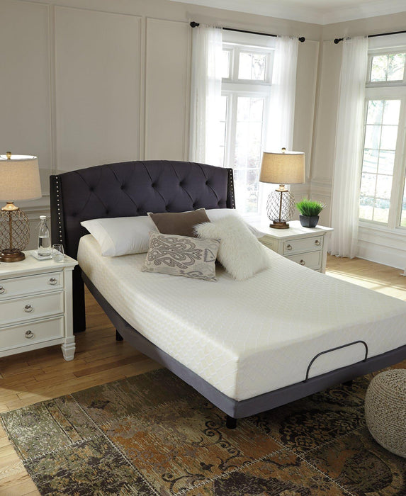 10 Inch Chime Memory Foam Mattress in a Box - Premium Mattress from Ashley Furniture - Just $292.44! Shop now at Furniture Wholesale Plus  We are the best furniture store in Nashville, Hendersonville, Goodlettsville, Madison, Antioch, Mount Juliet, Lebanon, Gallatin, Springfield, Murfreesboro, Franklin, Brentwood