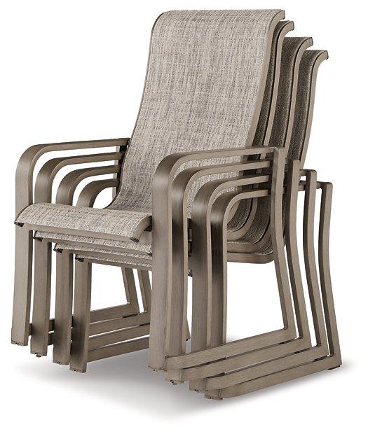 Beach Front Sling Arm Chair (Set of 4) - Premium Outdoor Dining Chair from Ashley Furniture - Just $993.48! Shop now at Furniture Wholesale Plus  We are the best furniture store in Nashville, Hendersonville, Goodlettsville, Madison, Antioch, Mount Juliet, Lebanon, Gallatin, Springfield, Murfreesboro, Franklin, Brentwood