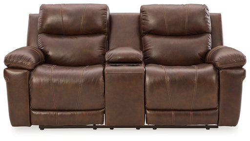 Edmar Power Reclining Loveseat with Console - Premium Loveseat from Ashley Furniture - Just $1487.41! Shop now at Furniture Wholesale Plus  We are the best furniture store in Nashville, Hendersonville, Goodlettsville, Madison, Antioch, Mount Juliet, Lebanon, Gallatin, Springfield, Murfreesboro, Franklin, Brentwood