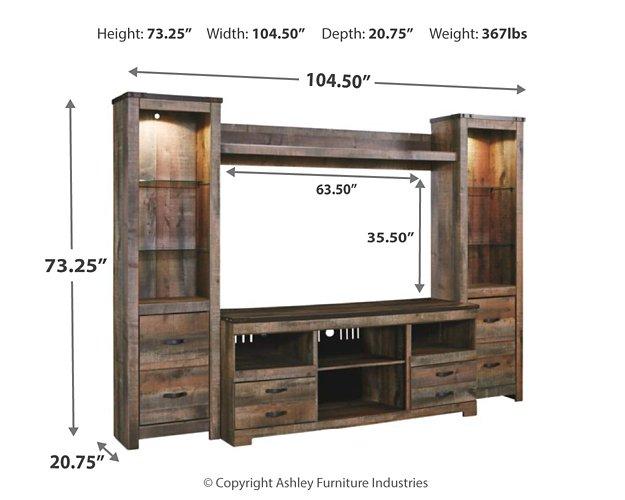 Trinell 4-Piece Entertainment Center - Premium Entertainment Center from Ashley Furniture - Just $416.29! Shop now at Furniture Wholesale Plus  We are the best furniture store in Nashville, Hendersonville, Goodlettsville, Madison, Antioch, Mount Juliet, Lebanon, Gallatin, Springfield, Murfreesboro, Franklin, Brentwood