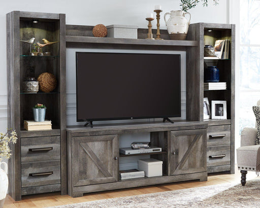 Wynnlow 4-Piece Entertainment Center - Premium Entertainment Center from Ashley Furniture - Just $448.07! Shop now at Furniture Wholesale Plus  We are the best furniture store in Nashville, Hendersonville, Goodlettsville, Madison, Antioch, Mount Juliet, Lebanon, Gallatin, Springfield, Murfreesboro, Franklin, Brentwood